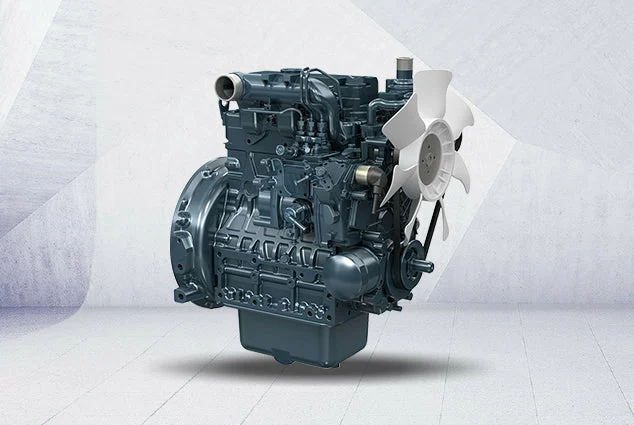Rippa R13 minikotró - Kubota D722 háromhengeres, 10.2 kW teljesítményű vízhűtéses dízelmotor