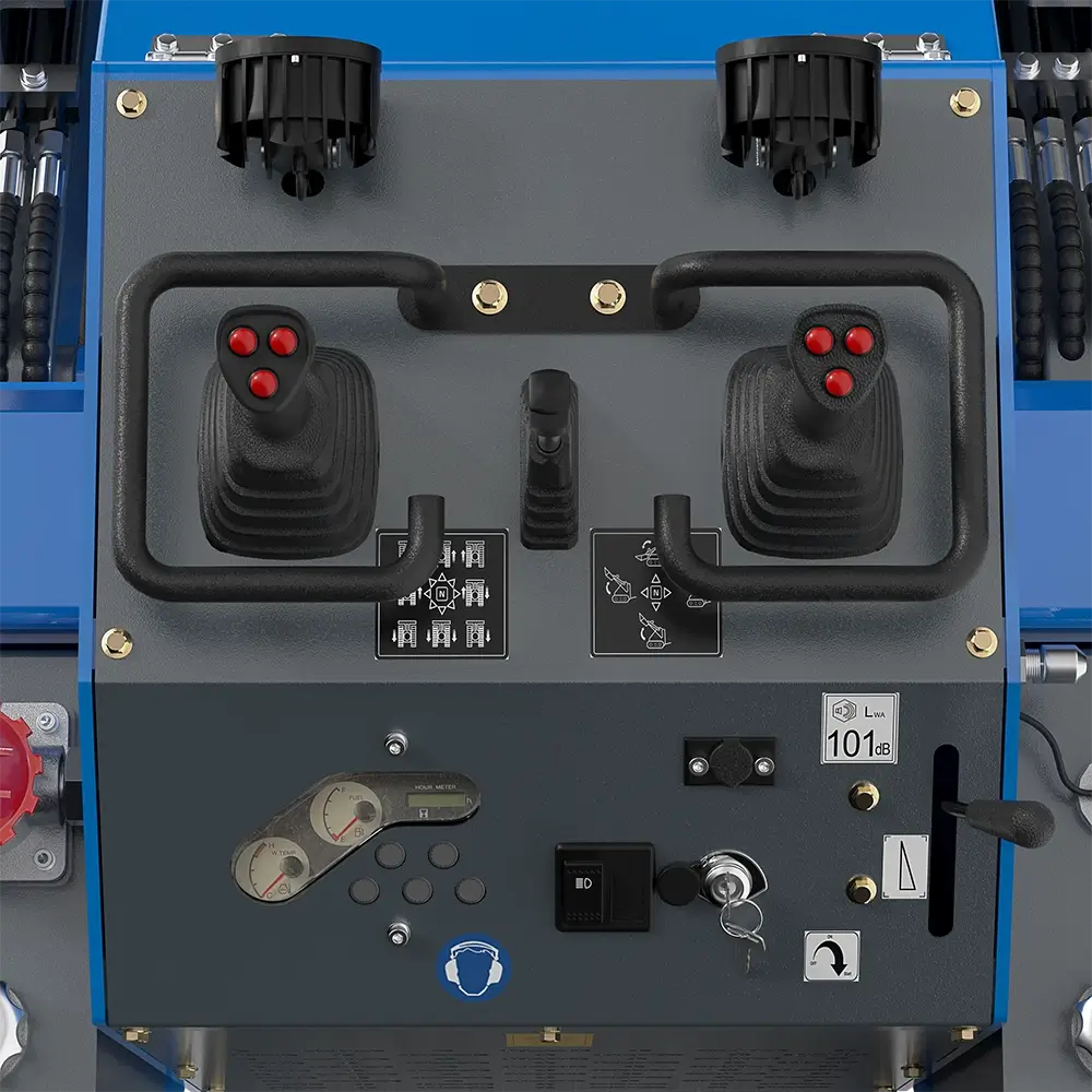 A Rippa RS06 rakodó - kezelőtér, joystick